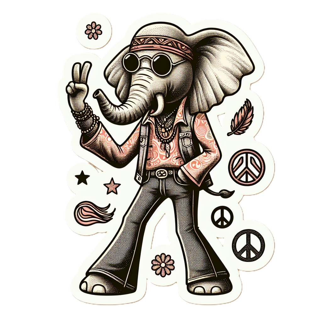 Flowerchild Elephant by StuckOnYou